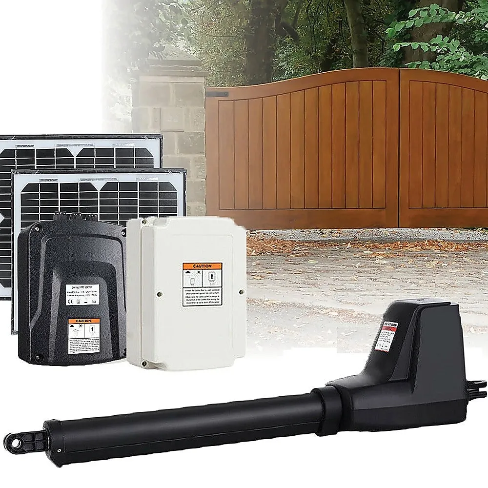 400KG Single Swing Auto Motor Remote Gate Opener with 20W Mono Backup Solar