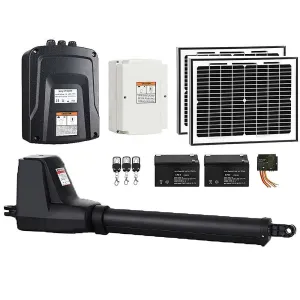 400KG Single Swing Auto Motor Remote Gate Opener with 20W Mono Backup Solar