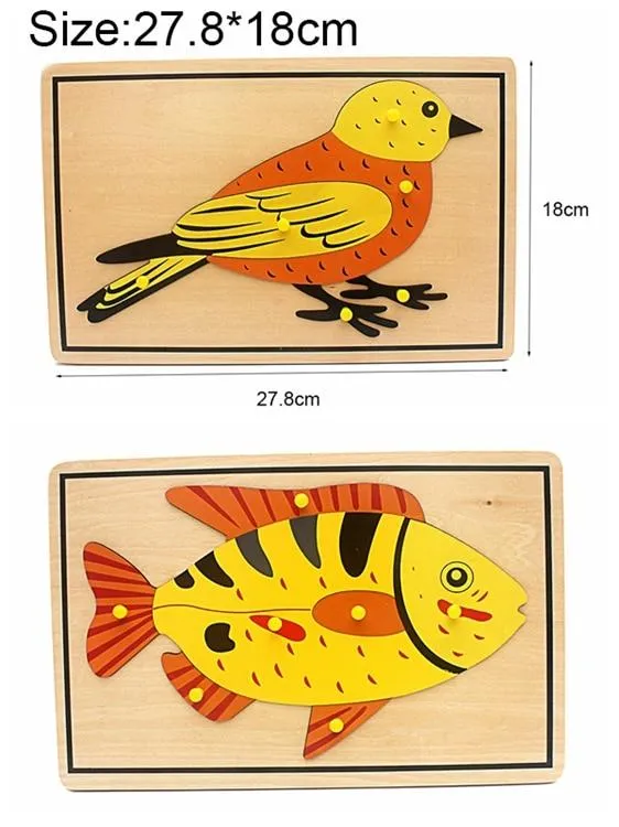 Baby Toy Kids Science Toys Animals Puzzle for Children Wood for Early Childhood Education Preschool Training Learning