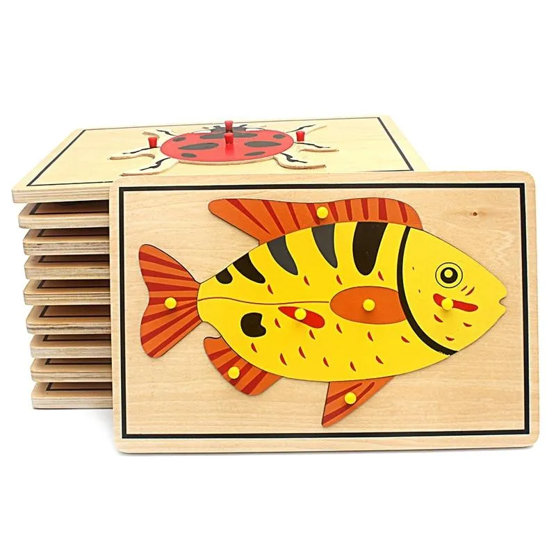 Baby Toy Kids Science Toys Animals Puzzle for Children Wood for Early Childhood Education Preschool Training Learning
