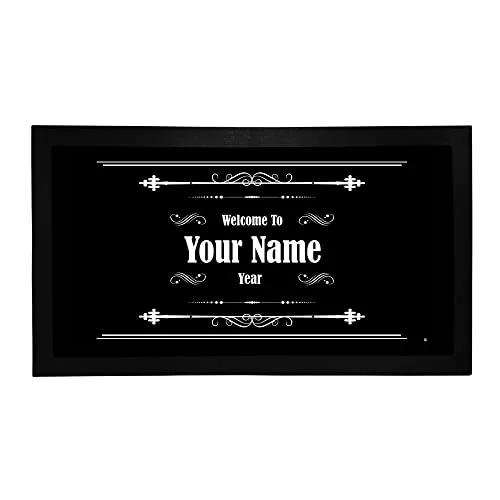 Bang Tidy Clothing Bar Runner Welcome to Your Name's Bar Drip Spill Mat Personalized Bar Gifts