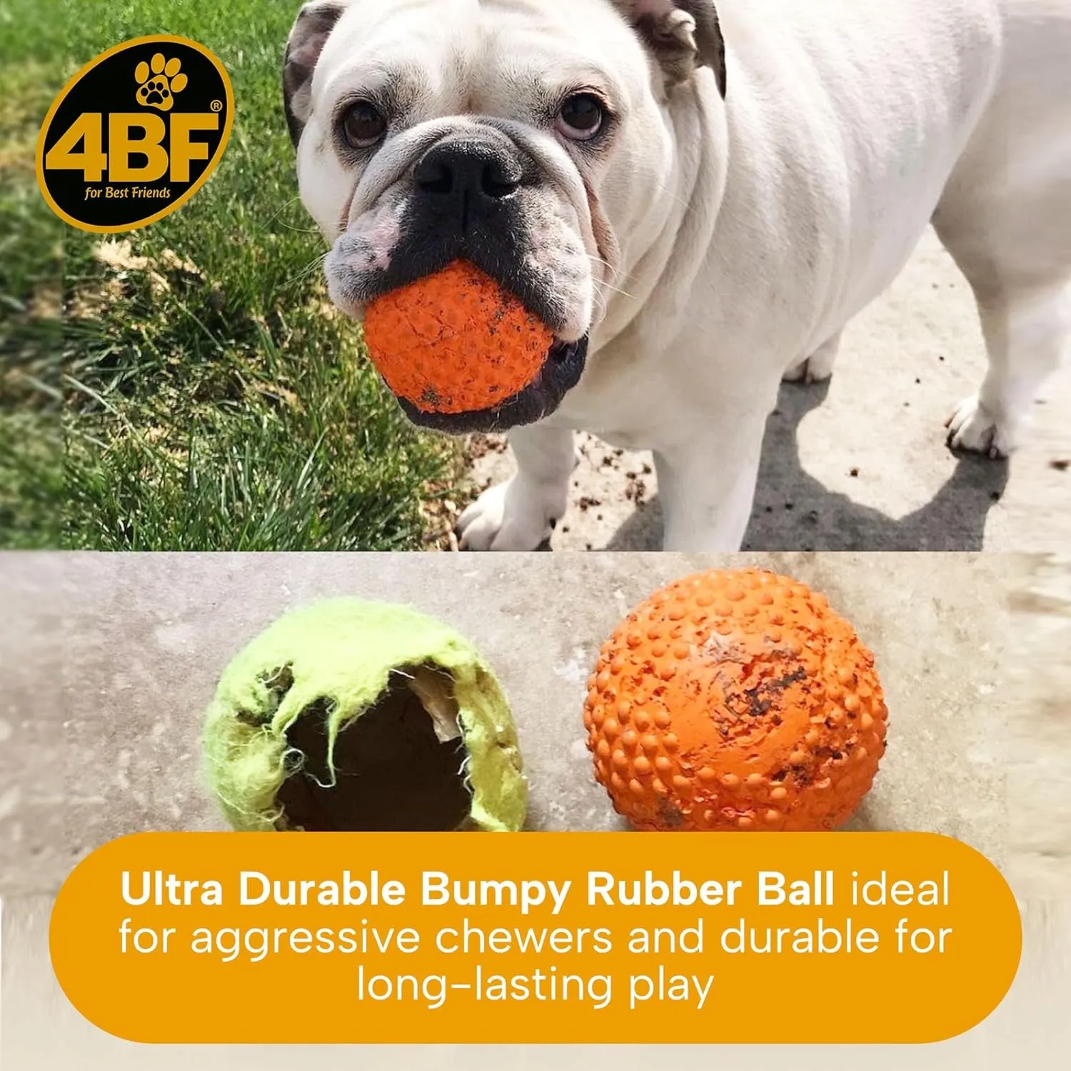 Bumpy Rubber Ball Dog Toy