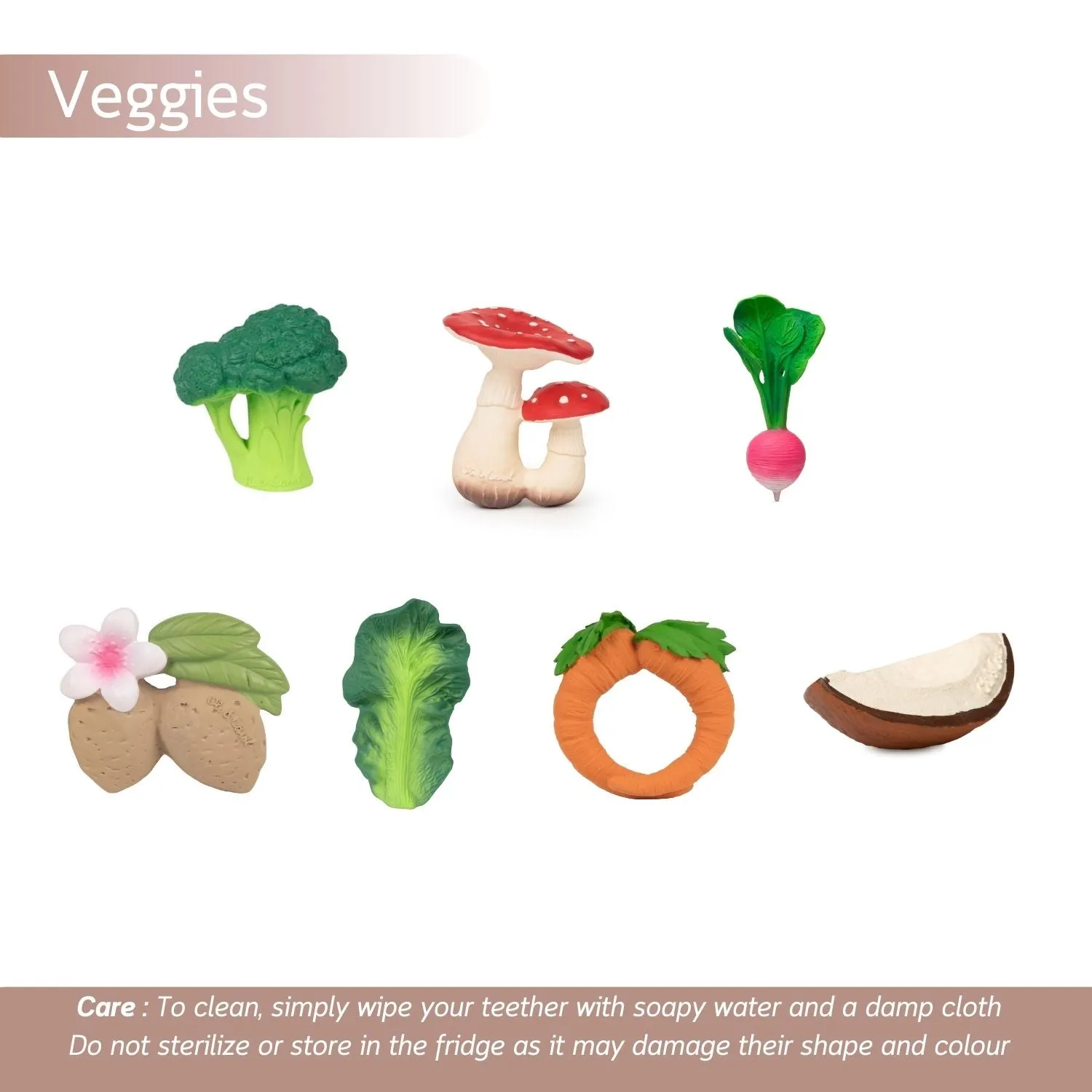Coco The Coconut Natural Rubber Teether