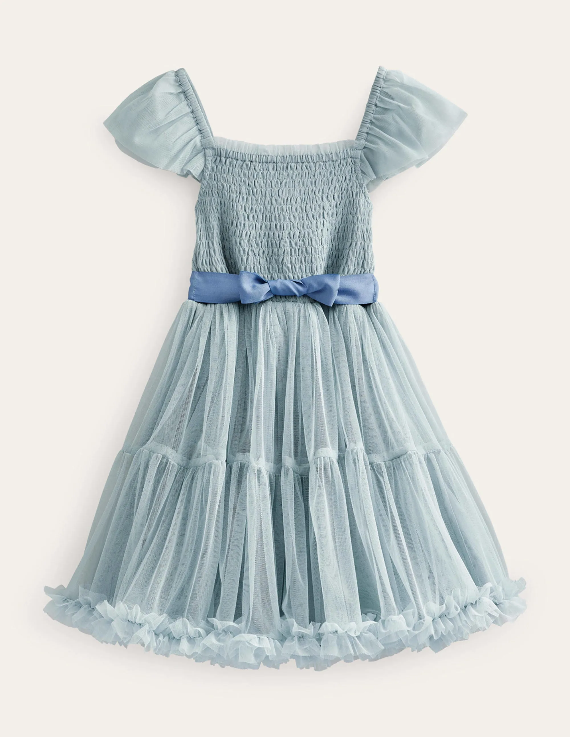 Full Tulle Corsage Dress-Tourmaline Blue