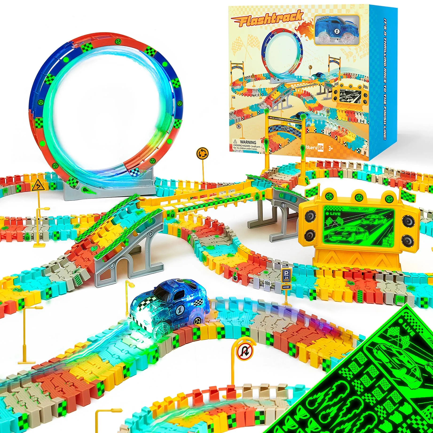 Glow in the Dark FlashTrack Racetrack