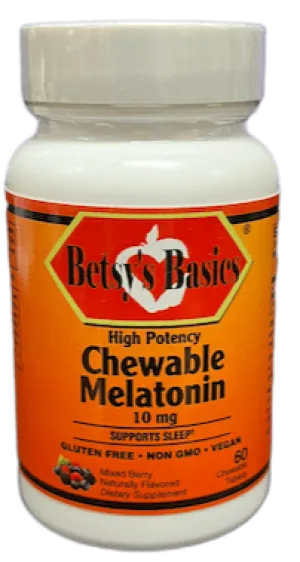 High Potency Chewable Melatonin 10 mg, 60 chews