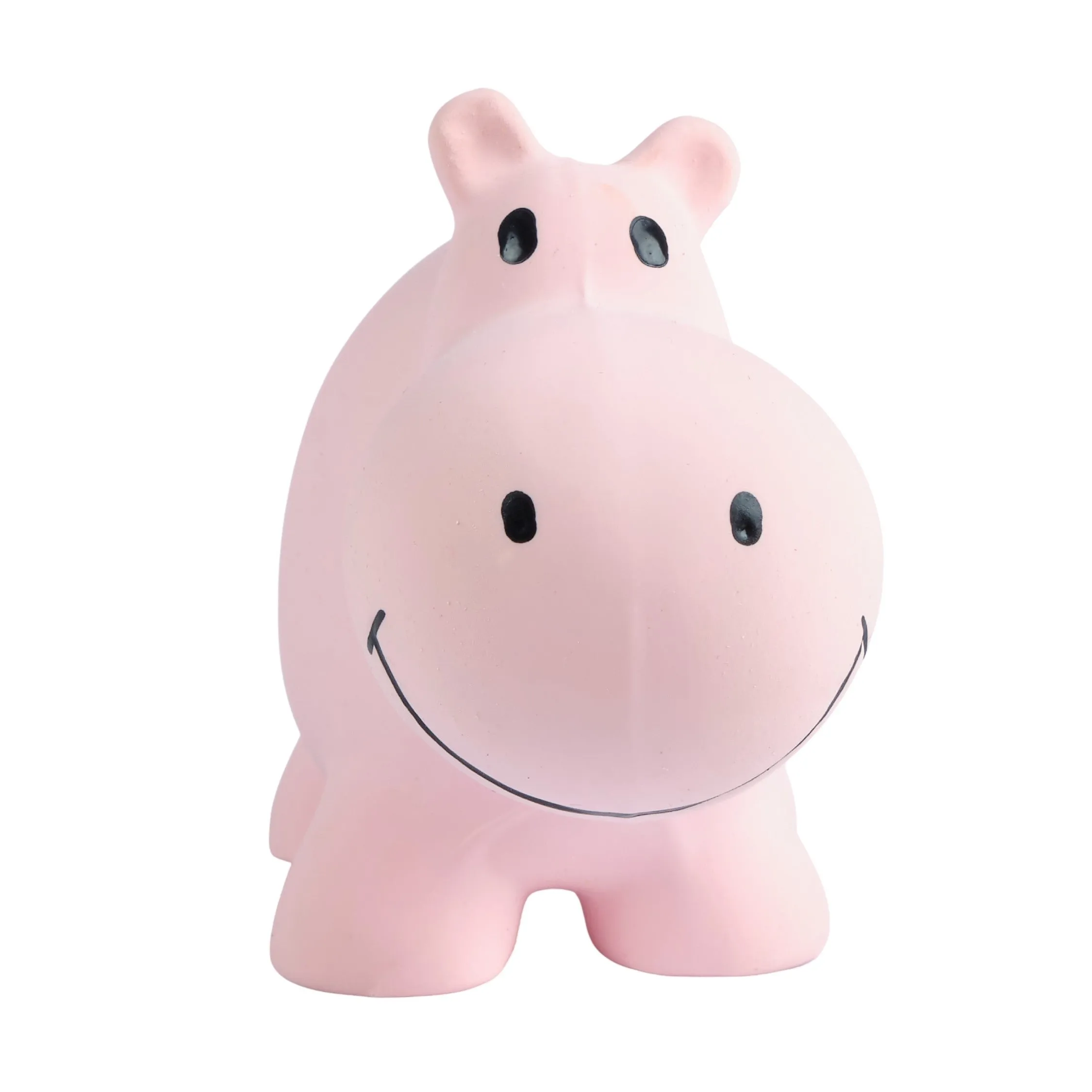 Hippo - Natural Rubber Baby Teether Rattle & Bath Toy