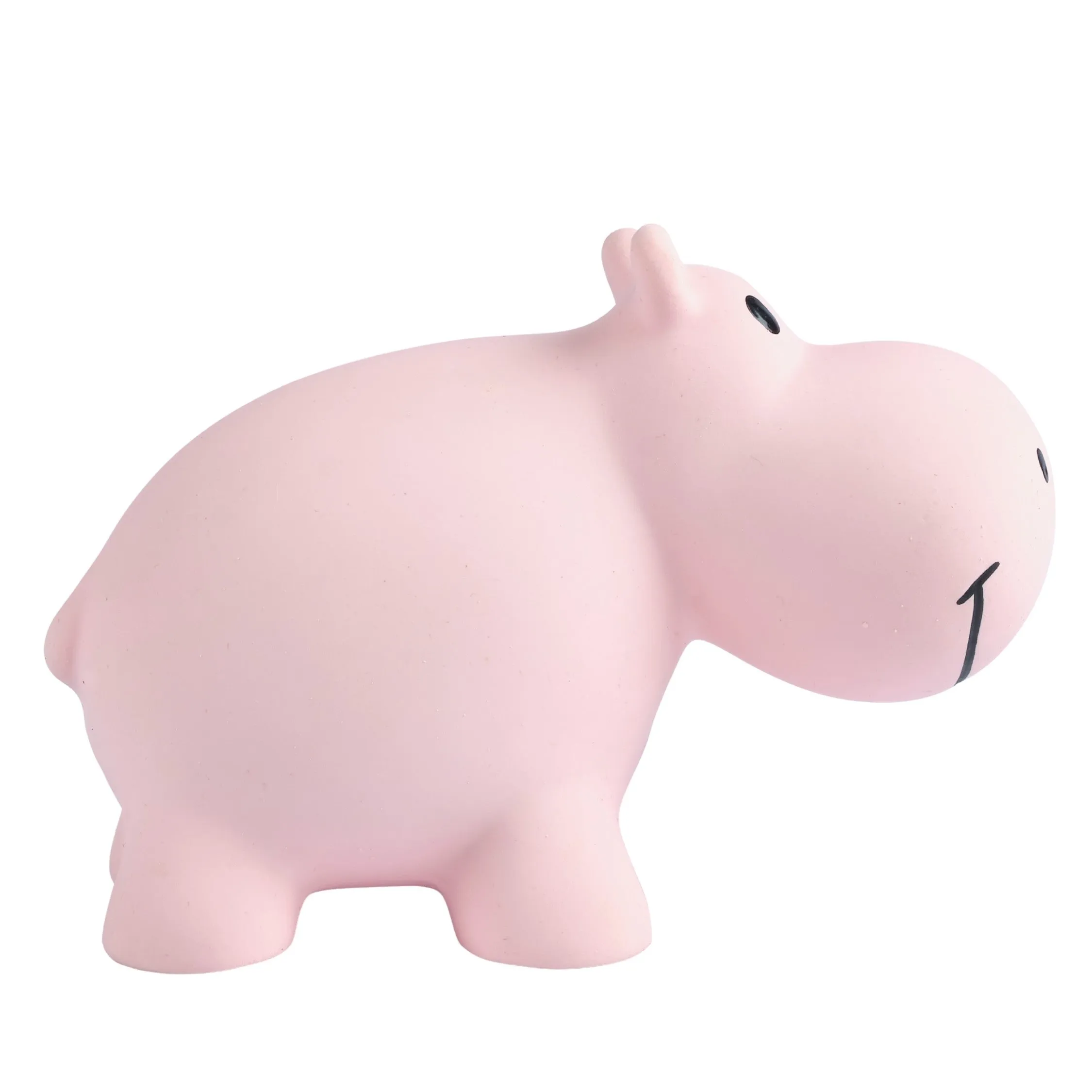 Hippo - Natural Rubber Baby Teether Rattle & Bath Toy