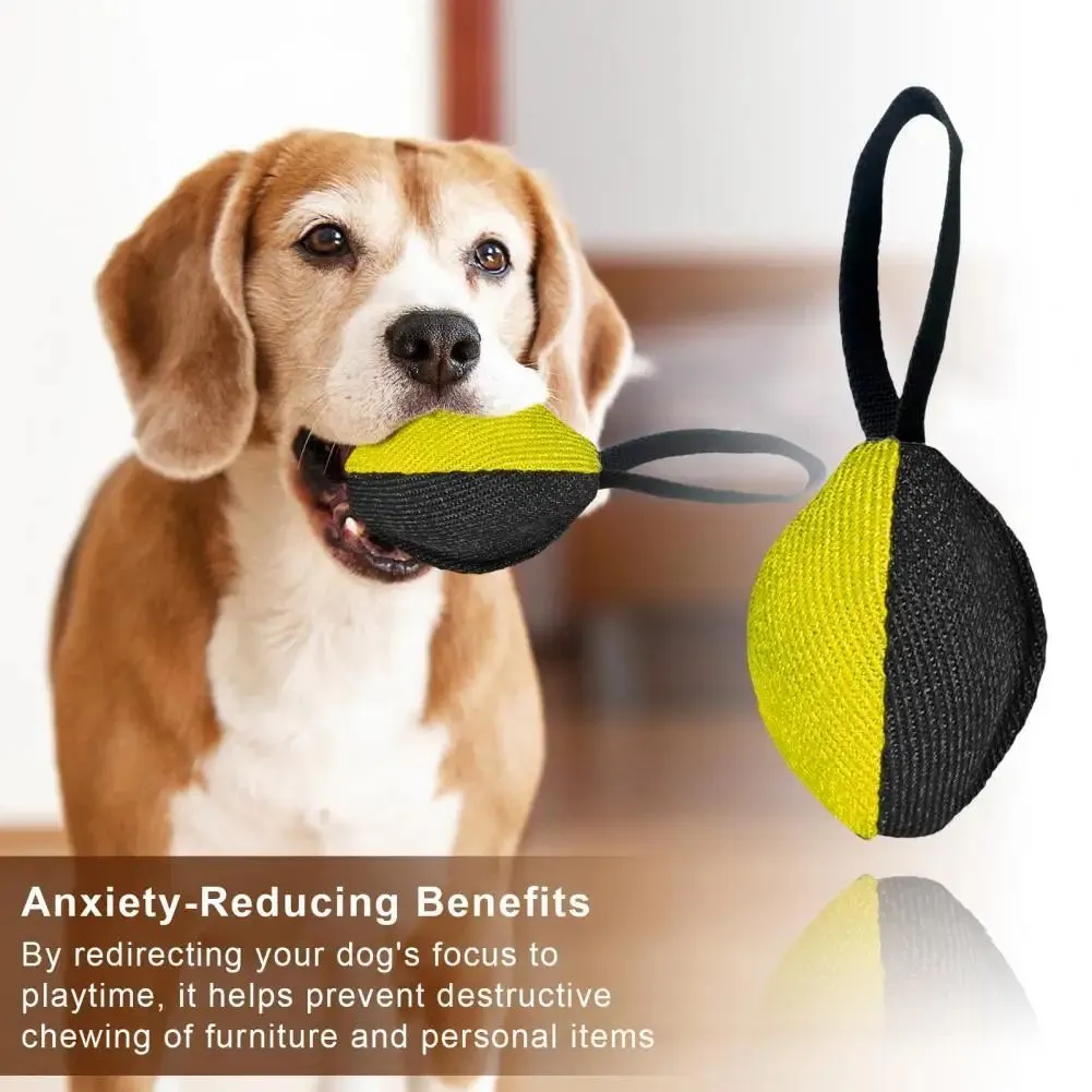 Linen Tug Toy With Pull Tab Durable Interactive Dog Training Tool For Prey Drive Retrieval Agility Development