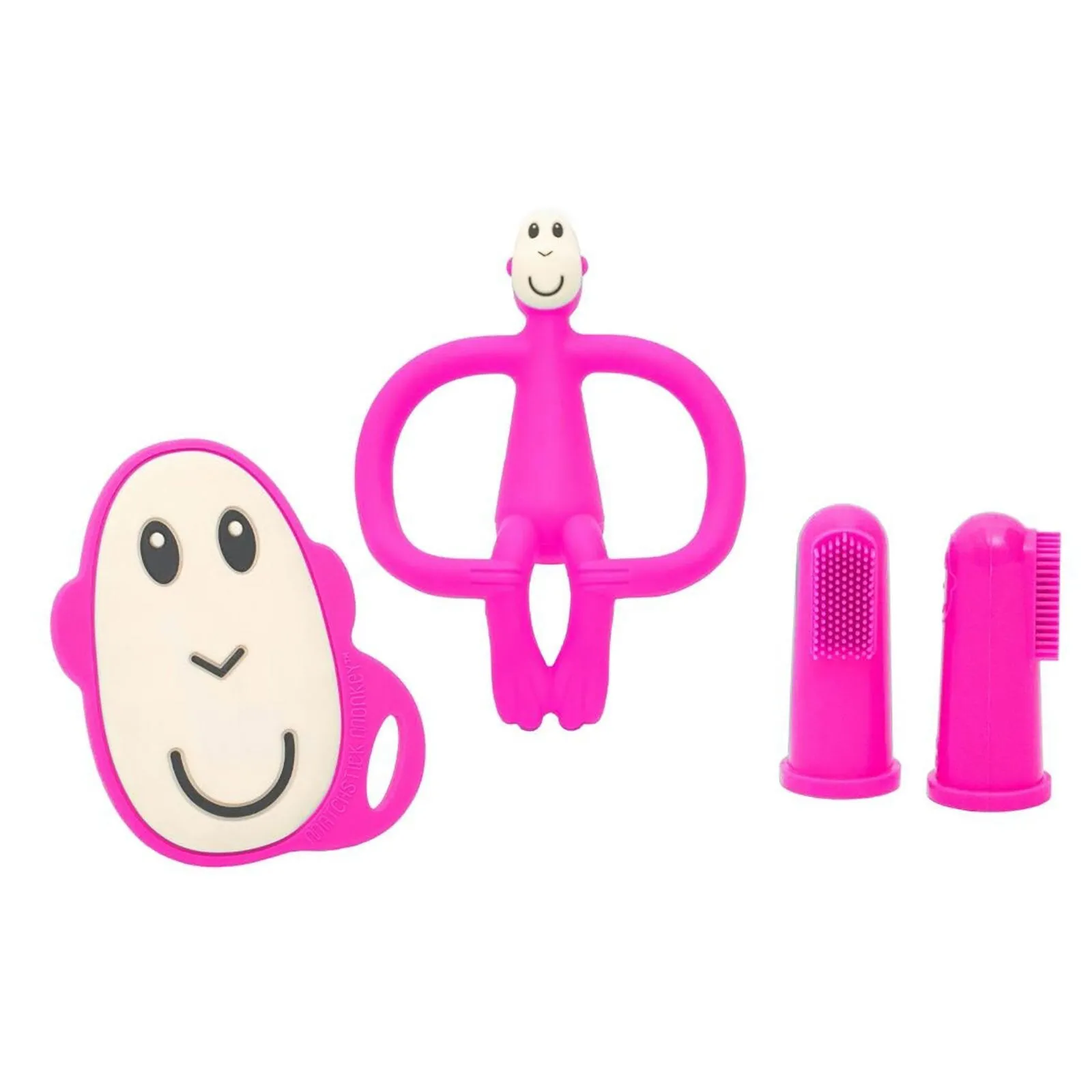 Matchstick Monkey Monkey Teething Starter Set - Pink