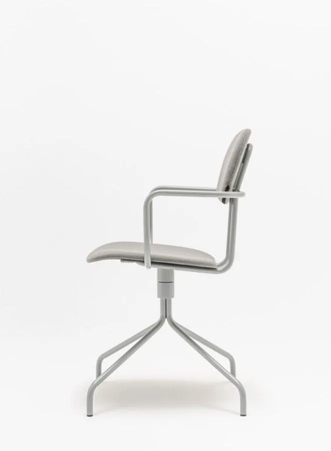 New School Upholstered Chair with Swivel Base Stackable School Chair (Customizable)