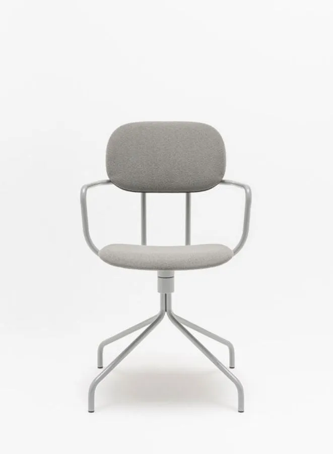 New School Upholstered Chair with Swivel Base Stackable School Chair (Customizable)