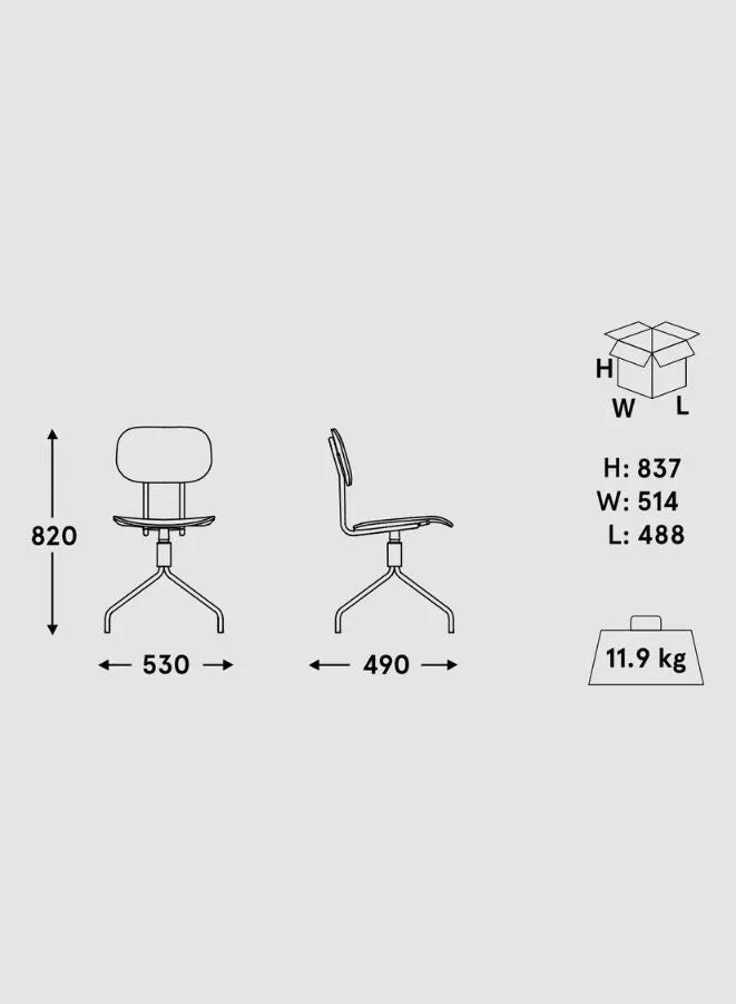 New School Upholstered Chair with Swivel Base Stackable School Chair (Customizable)