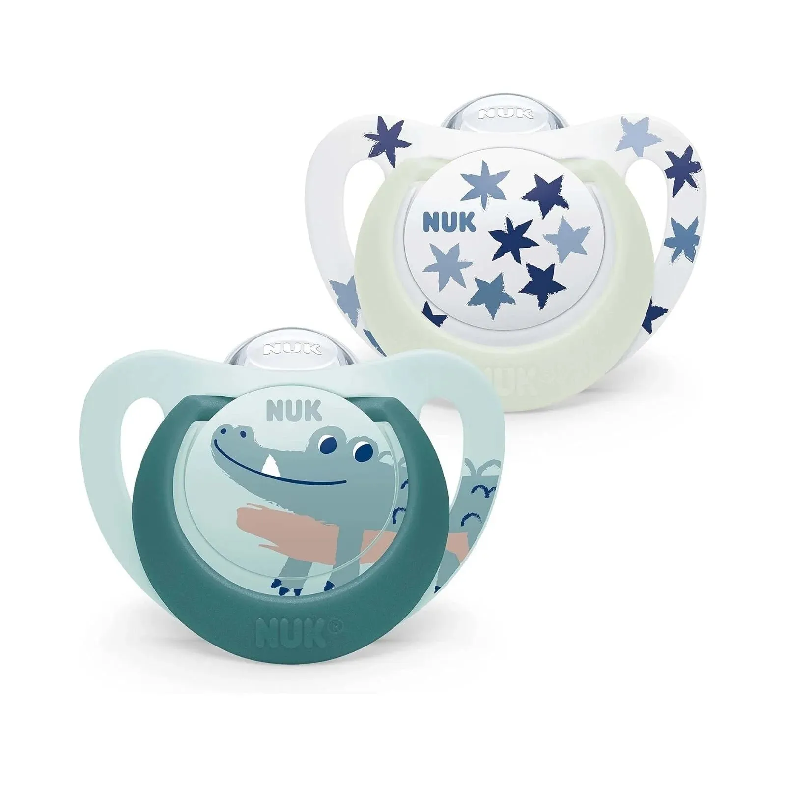 NUK Star Day & Night Soother 6-18 months 2 pcs - Blue