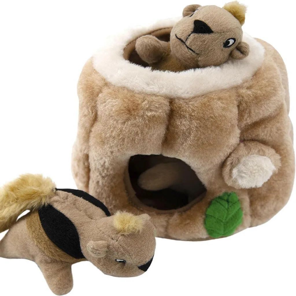 Outward Hound Hide-A-Squirrel Squeaky Brown Dog Toy