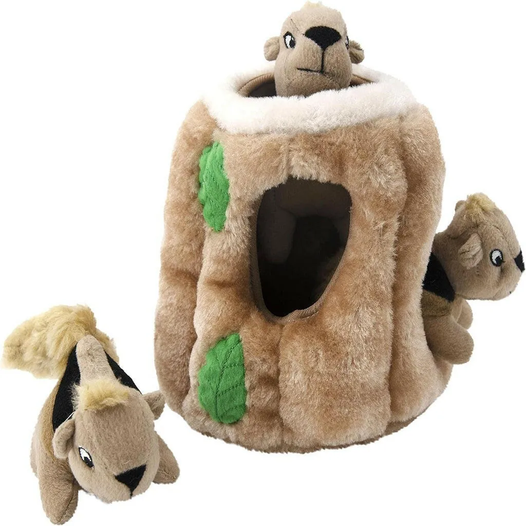 Outward Hound Hide-A-Squirrel Squeaky Brown Dog Toy