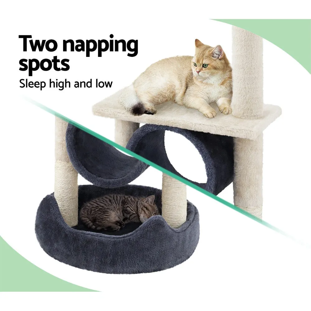 Plush Velvet Cat Tree Tower, Sisal Posts, Toys, i.Pet
