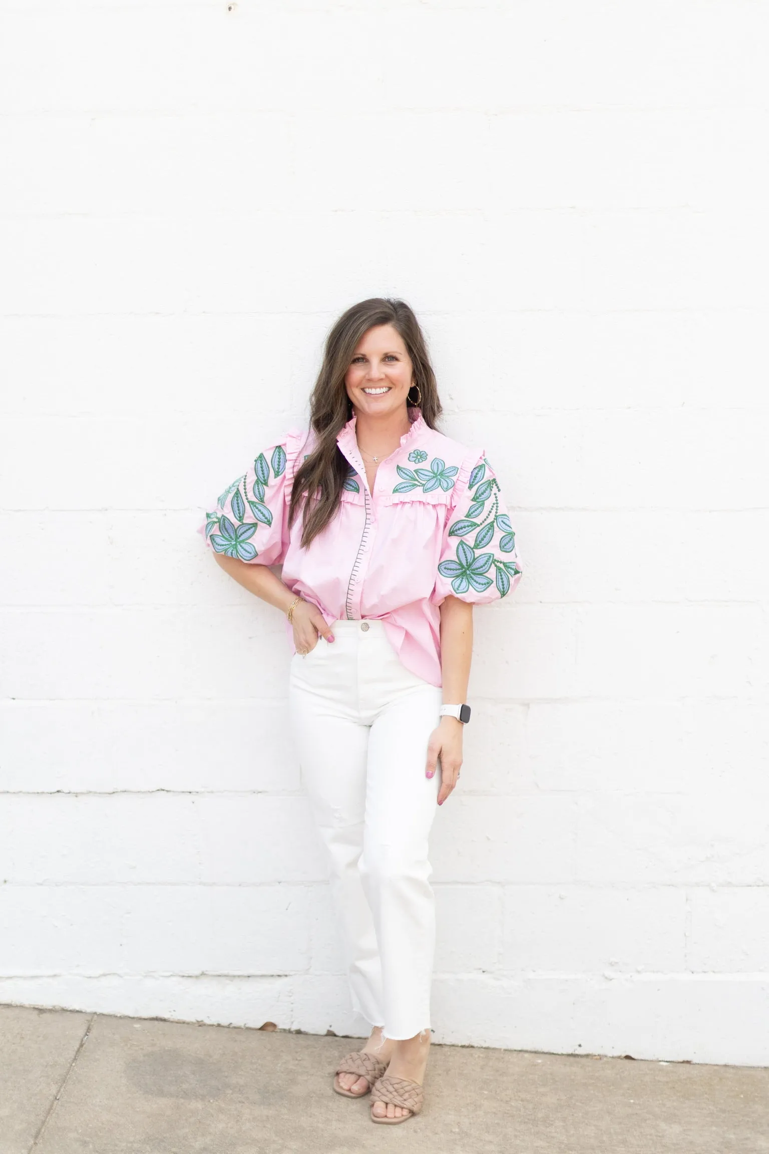 Poplin Puff Sleeve Blouse