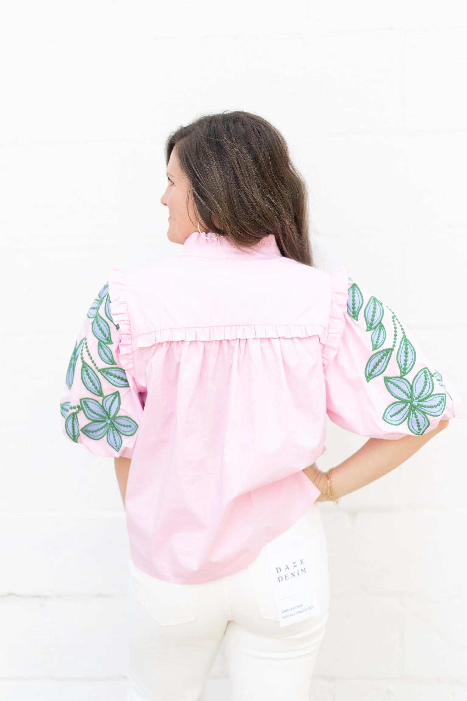 Poplin Puff Sleeve Blouse