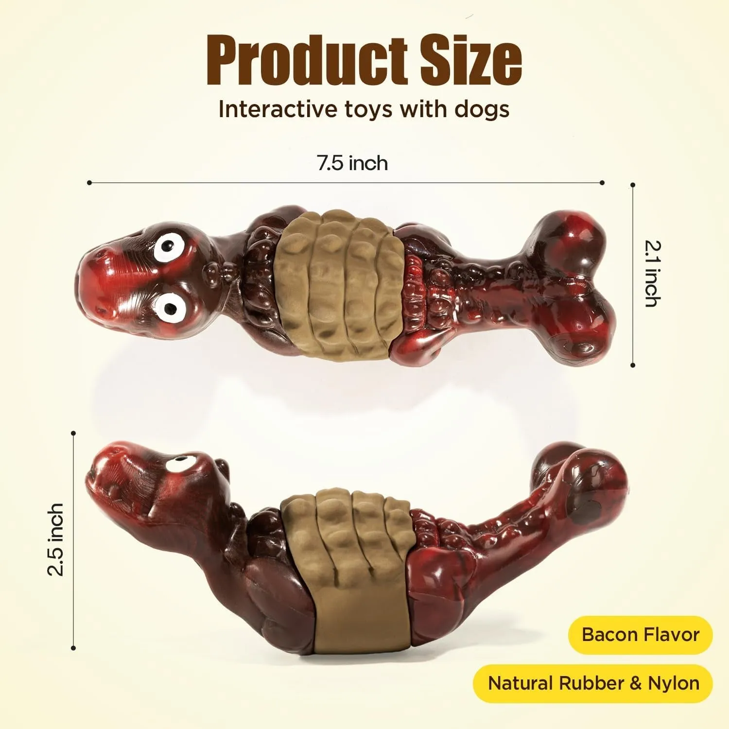 Real Bacon Flavored Dog Chew Toy