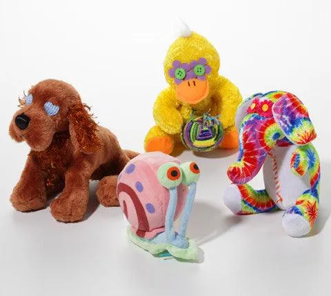 Small Stuffed SQUEAKY Dog & Puppy Toys / 10-30 lbs.