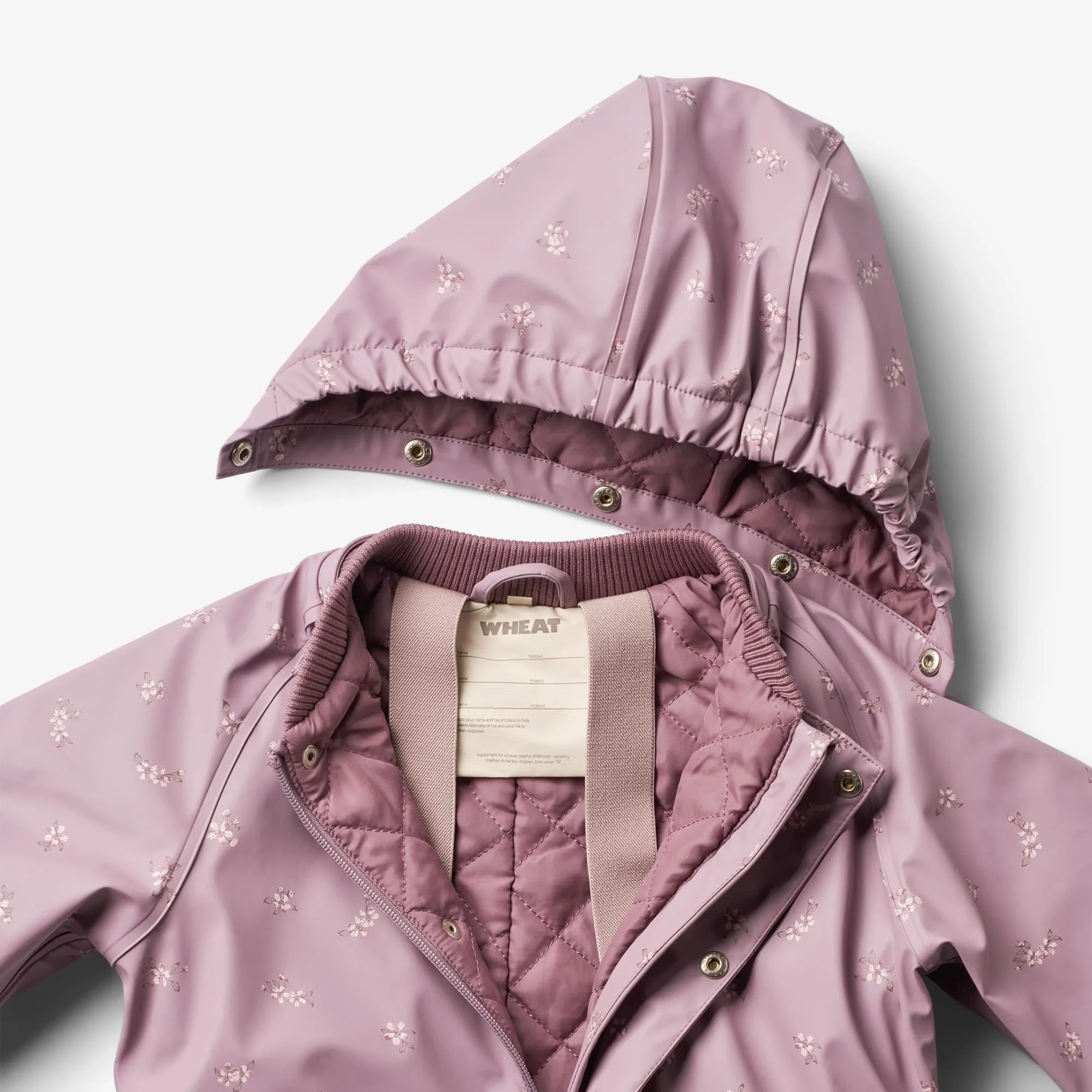 Thermo Rainsuit Aiko - soft lilac flowers