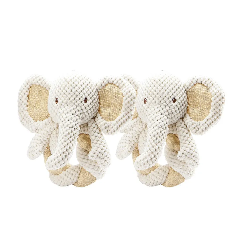 Tough Hemp Elephant Twist Dog Toy: Fun Squeaker, Mentally & Physically Stimulates, Large Hemp Rope Body for Chewing, Tough Hemp for Play & Fetch, Non-Toxic, Cleans Teeth, Variety of Textures, for Pets