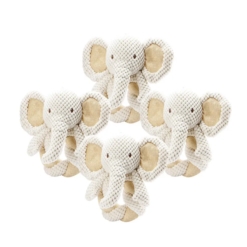 Tough Hemp Elephant Twist Dog Toy: Fun Squeaker, Mentally & Physically Stimulates, Large Hemp Rope Body for Chewing, Tough Hemp for Play & Fetch, Non-Toxic, Cleans Teeth, Variety of Textures, for Pets