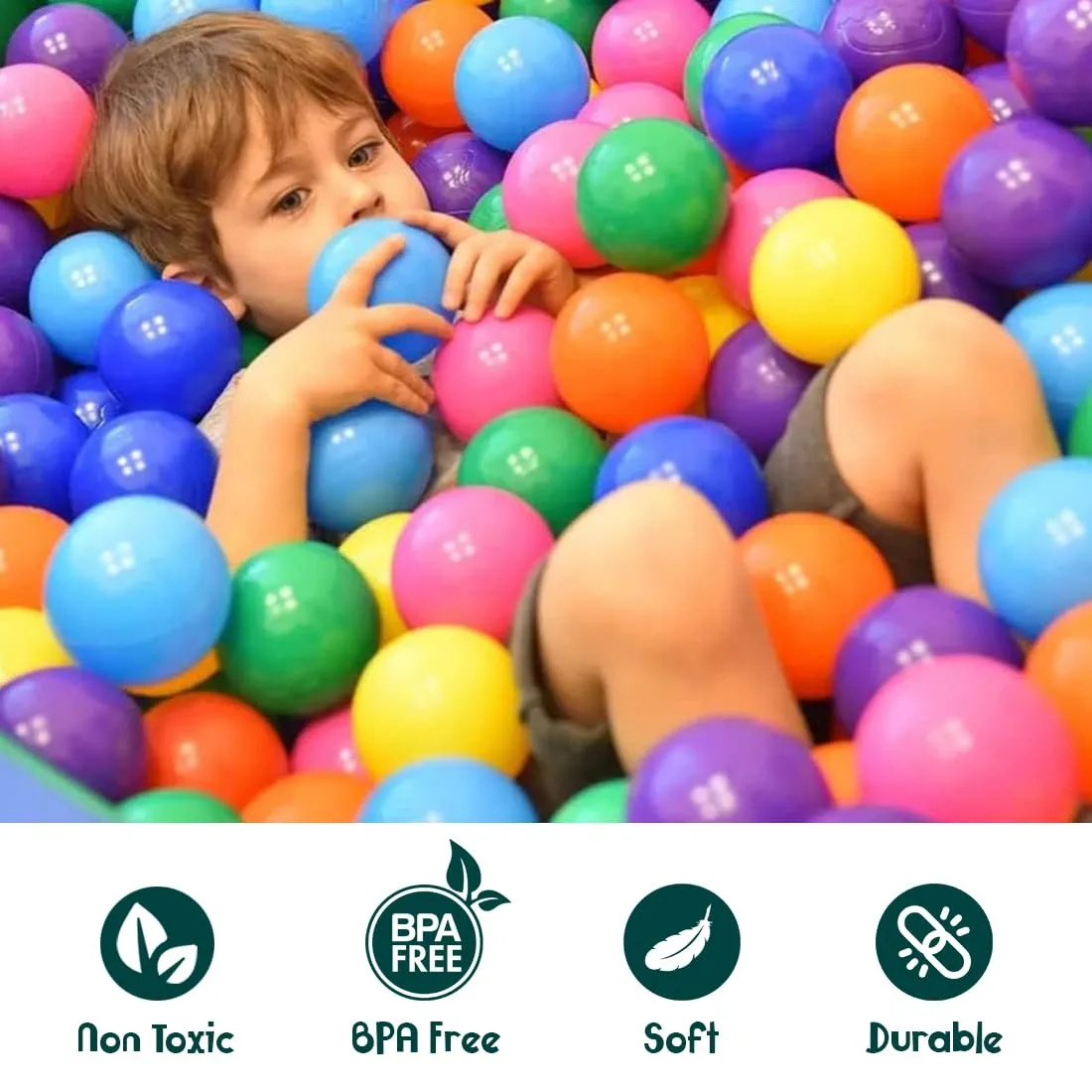 Wembley Pool Ball 50 Pcs 6 Cm Colorful Small Plastic Balls Safe Soft Ball For Baby Playing Items Indoor Easy To Grasp | Bpa-Free, Non-Toxic Ball - Isi Safety Certified, Softball, Multicolor