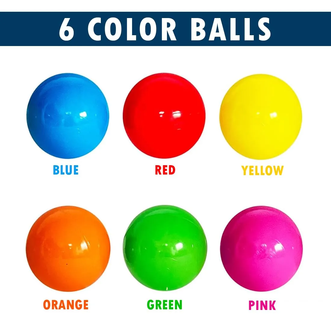 Wembley Pool Ball 50 Pcs 6 Cm Colorful Small Plastic Balls Safe Soft Ball For Baby Playing Items Indoor Easy To Grasp | Bpa-Free, Non-Toxic Ball - Isi Safety Certified, Softball, Multicolor